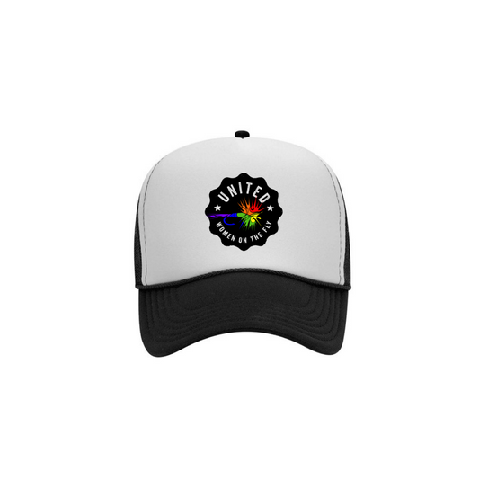 Foam - Black and White Mesh Back Trucker Hat