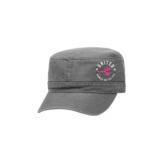 Military - Charcoal Gray UWOTF Pink Logo Unstructured Hat