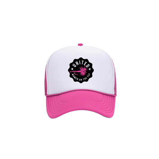 Foam - Pink and White Mesh Back Trucker Hat